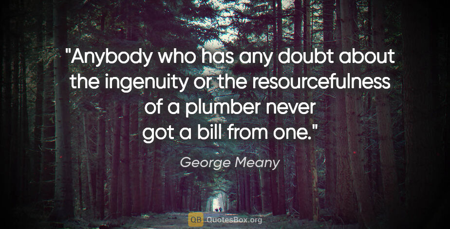 George Meany quote: "Anybody who has any doubt about the ingenuity or the..."