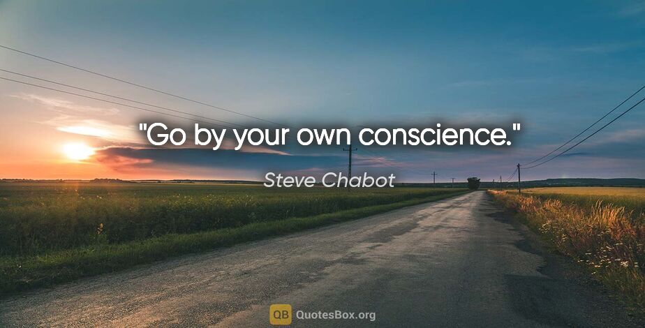 Steve Chabot quote: "Go by your own conscience."